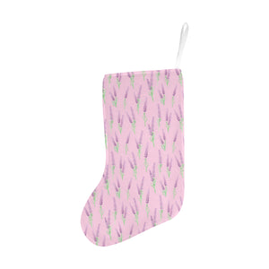 Lavender pattern pink background Christmas Stocking