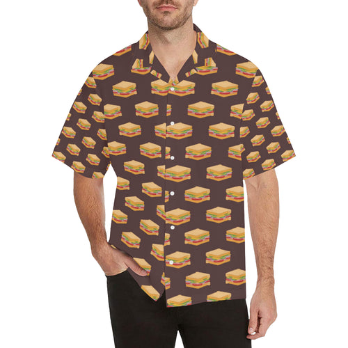 Sandwich Pattern Print Design 04 Men's All Over Print Hawaiian Shirt (Model T58)