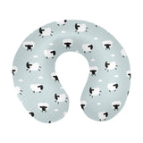 Sheep polka dot cloud pattern U-Shaped Travel Neck Pillow