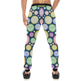 Colorful clock background Unisex Casual Sweatpants