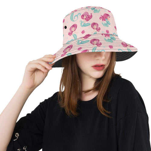 Cute little mermaid pattern Unisex Bucket Hat