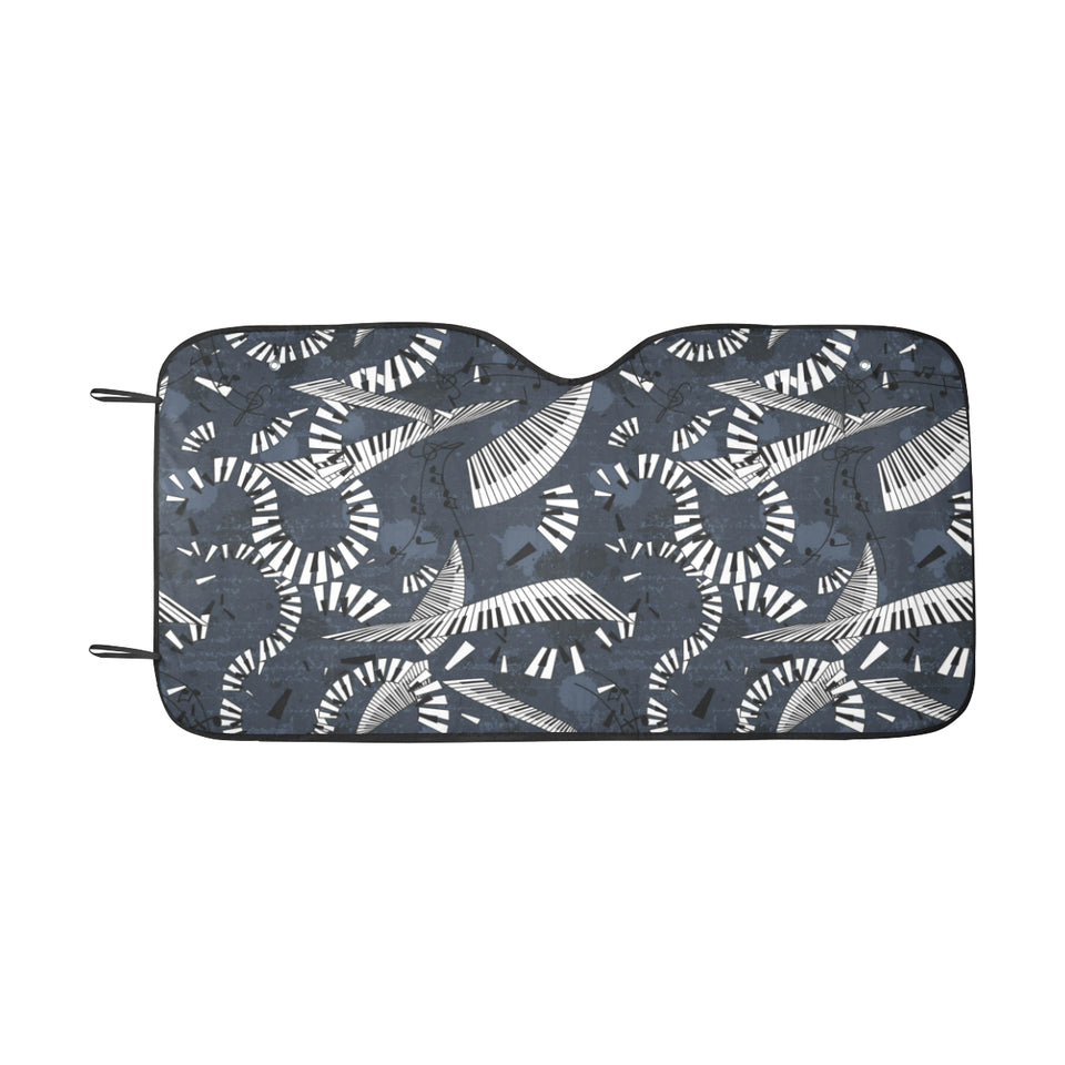 Piano Pattern Print Design 02 Car Sun Shade