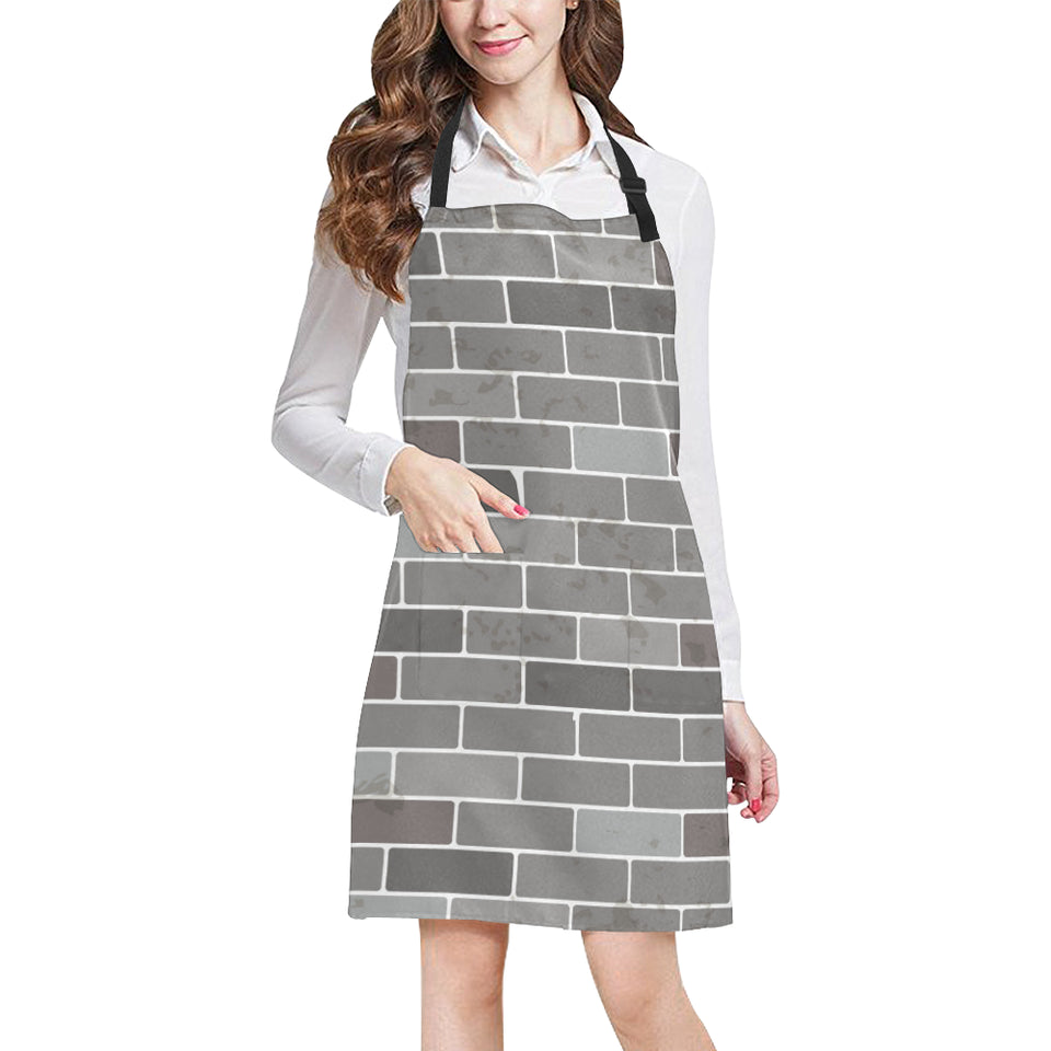 Brick Printed Pattern Print Design 05 All Over Print Adjustable Apron