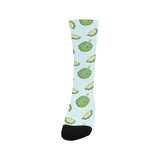 Durian pattern blue background Crew Socks