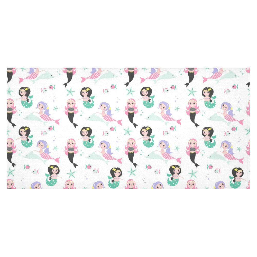 cute mermaid dolphin fish starfish pattern Tablecloth