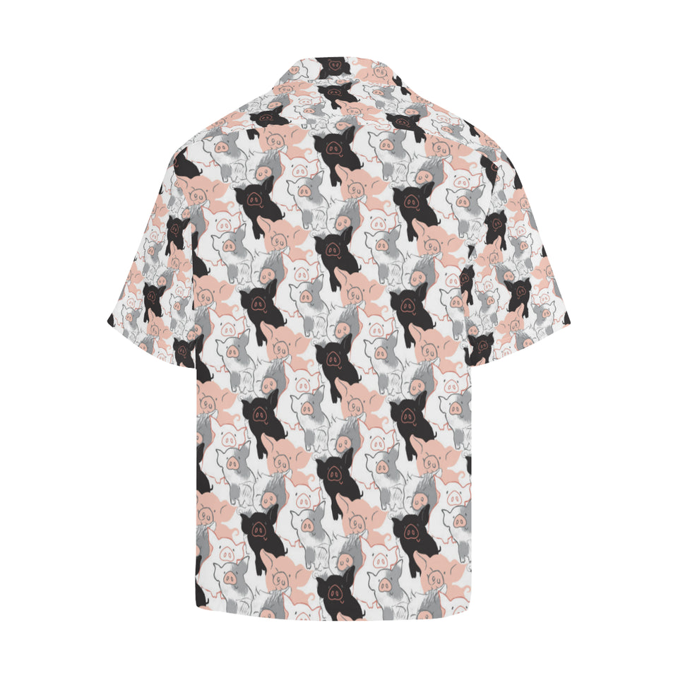 Pig Pattern Print Design 05 Men's All Over Print Hawaiian Shirt (Model T58)