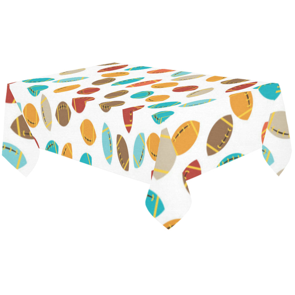 Colorful american football ball pattern Tablecloth