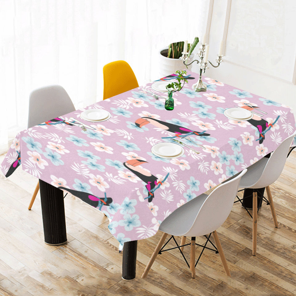 Beautiful toucan flower leaves Tablecloth