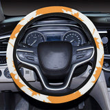 Orange Maple Leaf pattern Car Steering Wheel Cover