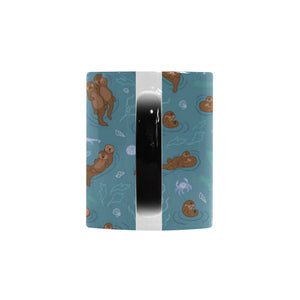 Sea otters pattern Morphing Mug Heat Changing Mug