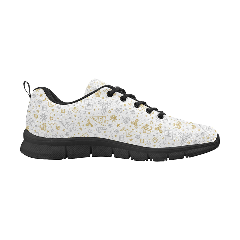 Christmas tree Christmas element Silver gold patte Men's Sneaker Shoes