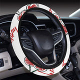 Hand drawn cherry pattern Car Steering Wheel Cover