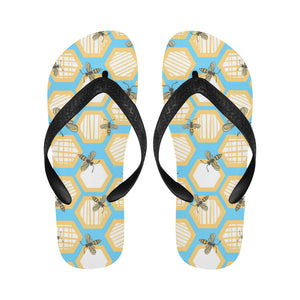 Bee honeycomb pattern Unisex Flip Flops