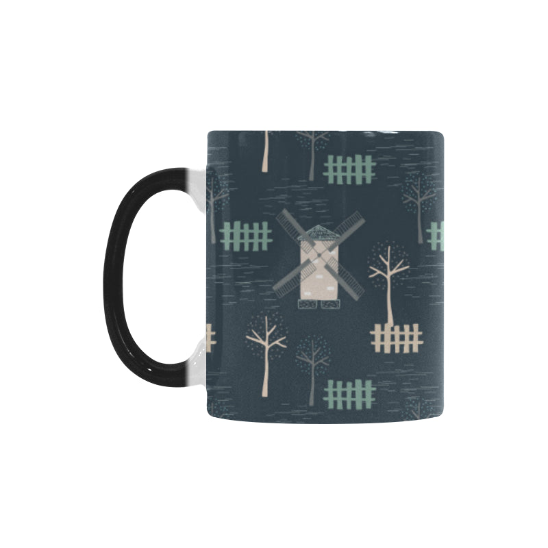 windmill tree pattern Morphing Mug Heat Changing Mug