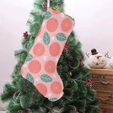 Grapefruit leaves flower pink background Christmas Stocking