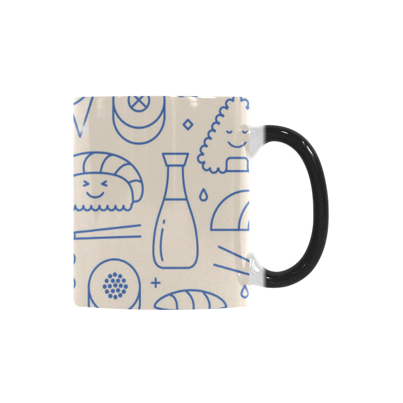 Cute sushi icon pattern Morphing Mug Heat Changing Mug
