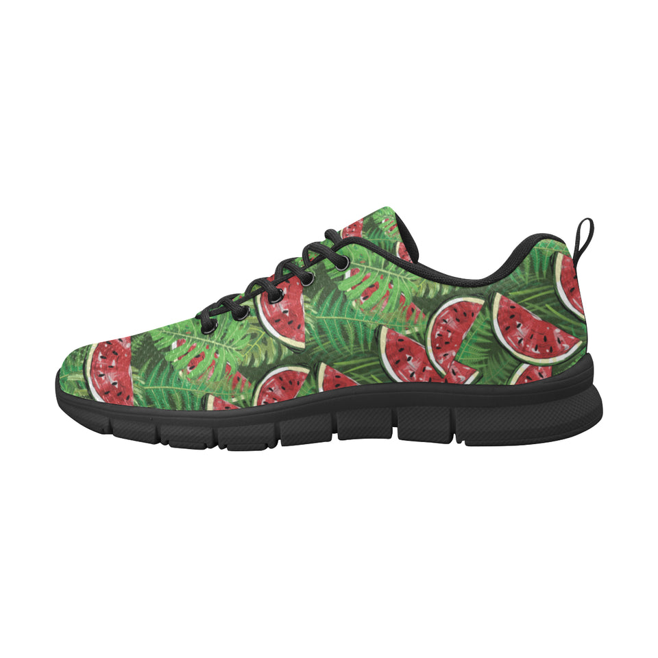 Watermelons tropical palm leaves pattern backgroun Men's Sneaker Shoes