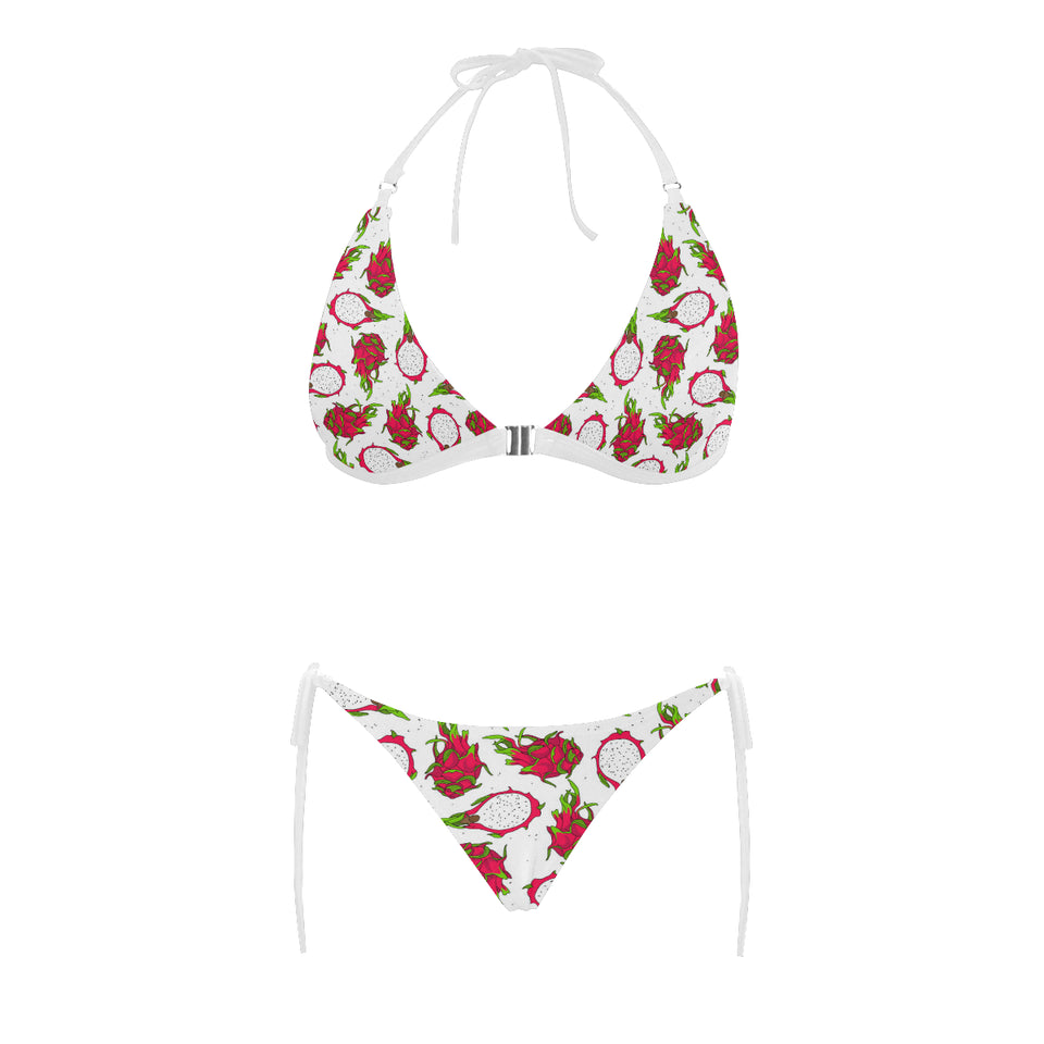 dragon fruits white background Sexy Bikinis Two-Piece Swimsuits