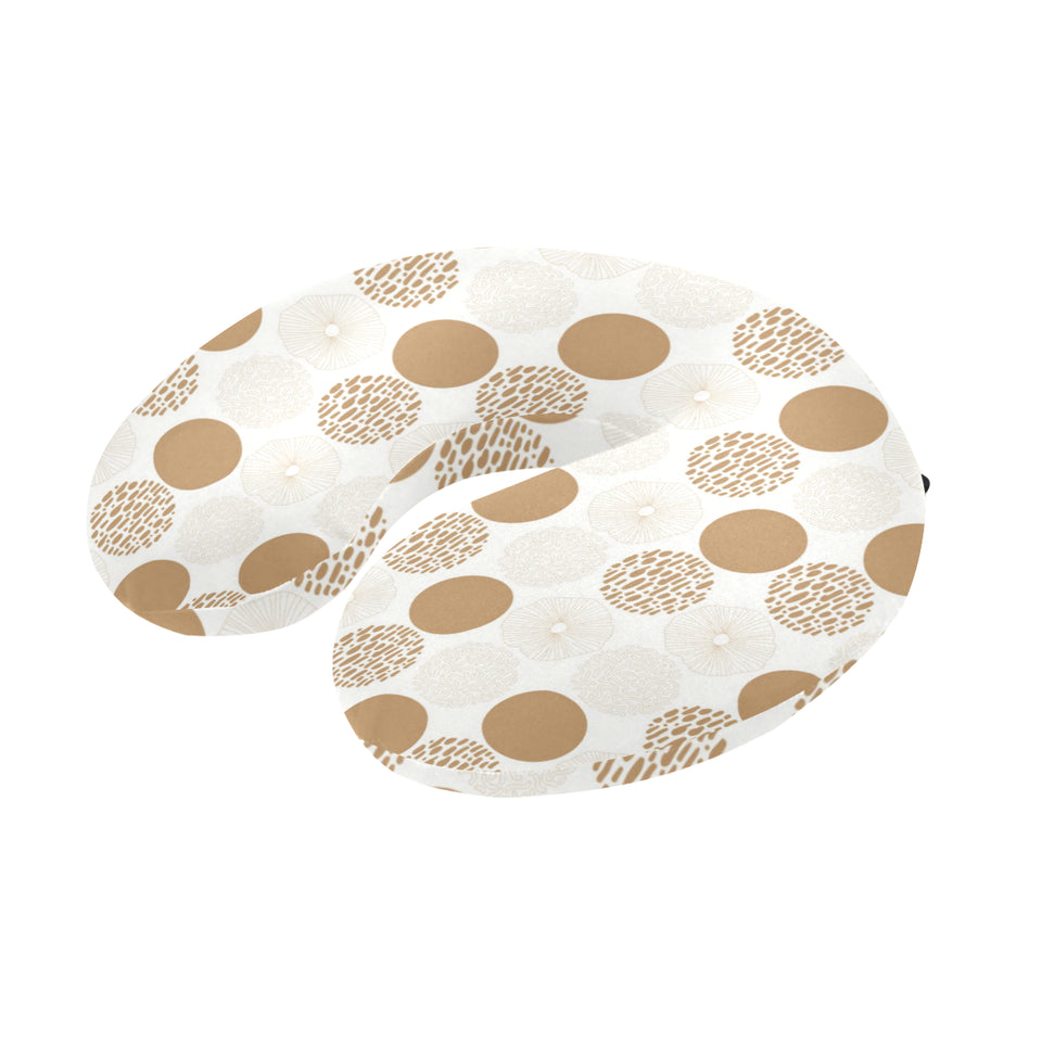Gold Texture mushroom pattern U-Shaped Travel Neck Pillow