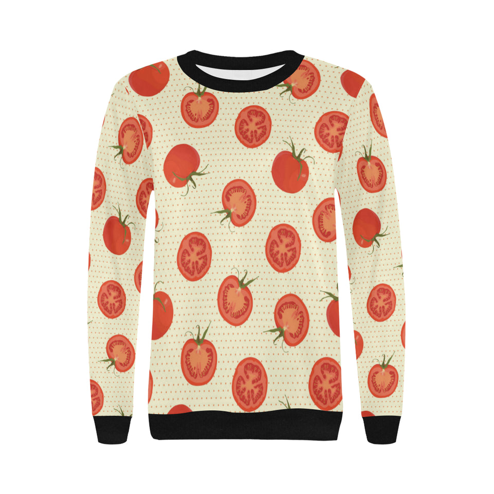 Tomato dot background Women's Crew Neck Sweatshirt