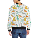 Cute funny kids dinosaurs pattern Men's Crew Neck Sweatshirt