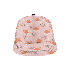 Cute fox pattern pink background All Over Print Snapback Cap