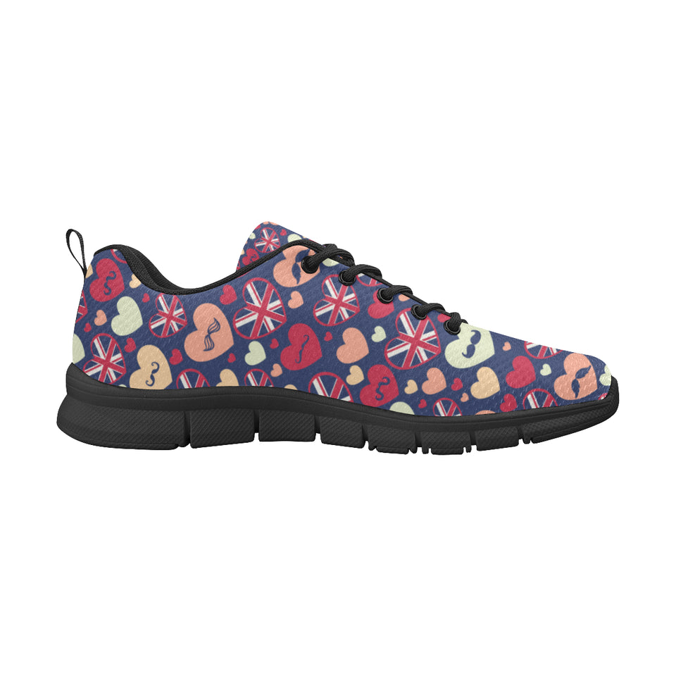 British Pattern Print Design 02 Men's Breathable Sneakers ( Model 055)