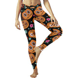 Pumpkin flowers spiderweb Halloween theme Women's Legging Fulfilled In US