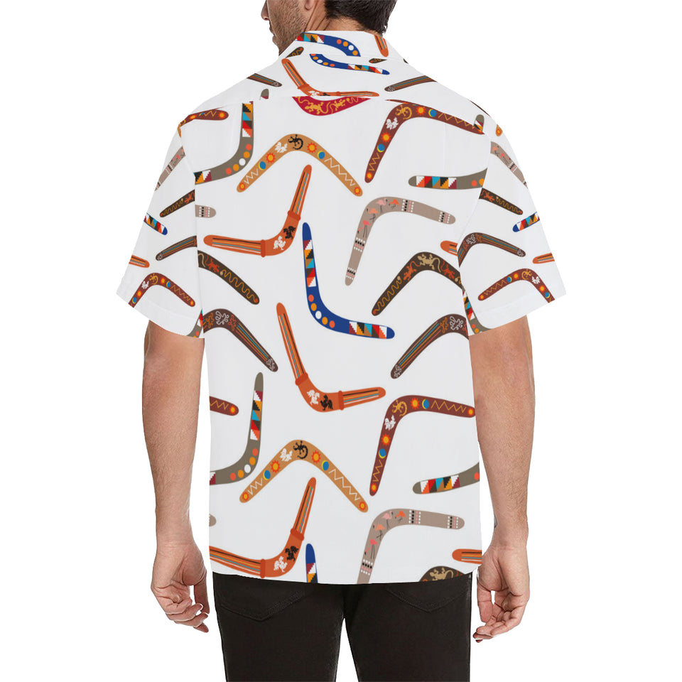 Boomerang Australian aboriginal ornament pattern Men's All Over Print Hawaiian Shirt