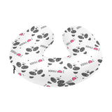 Hand Drawn faces of pandas pattern U-Shaped Travel Neck Pillow
