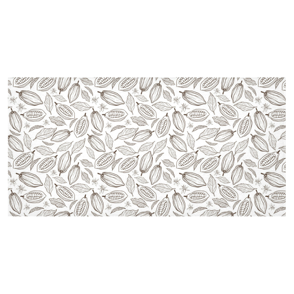cacao beans leaves pattern Tablecloth