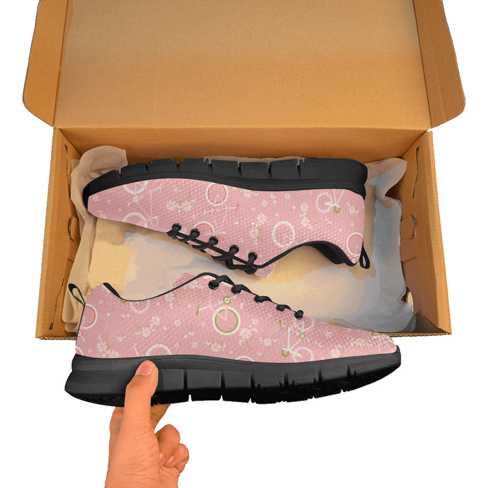 Bicycle Pattern Print Design 02 Men's Breathable Sneakers ( Model 055)