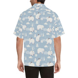 Cute polar bears Christmas decoration pattern Men's All Over Print Hawaiian Shirt