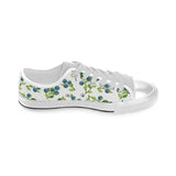 blueberry white background Men's Low Top Shoes White