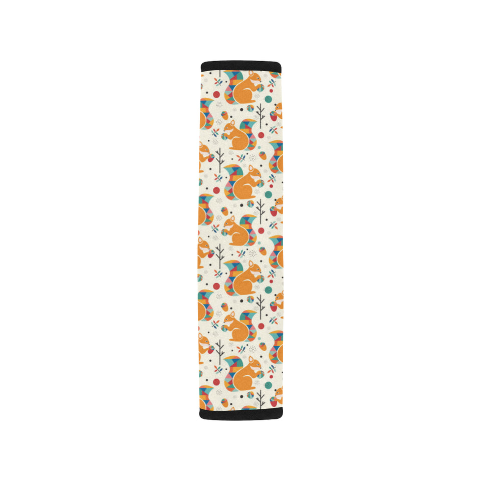 Squirrel Pattern Print Design 04 Car Seat Belt Cover