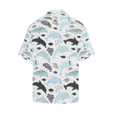 Cute dolphins Childish Style pattern Men's All Over Print Hawaiian Shirt
