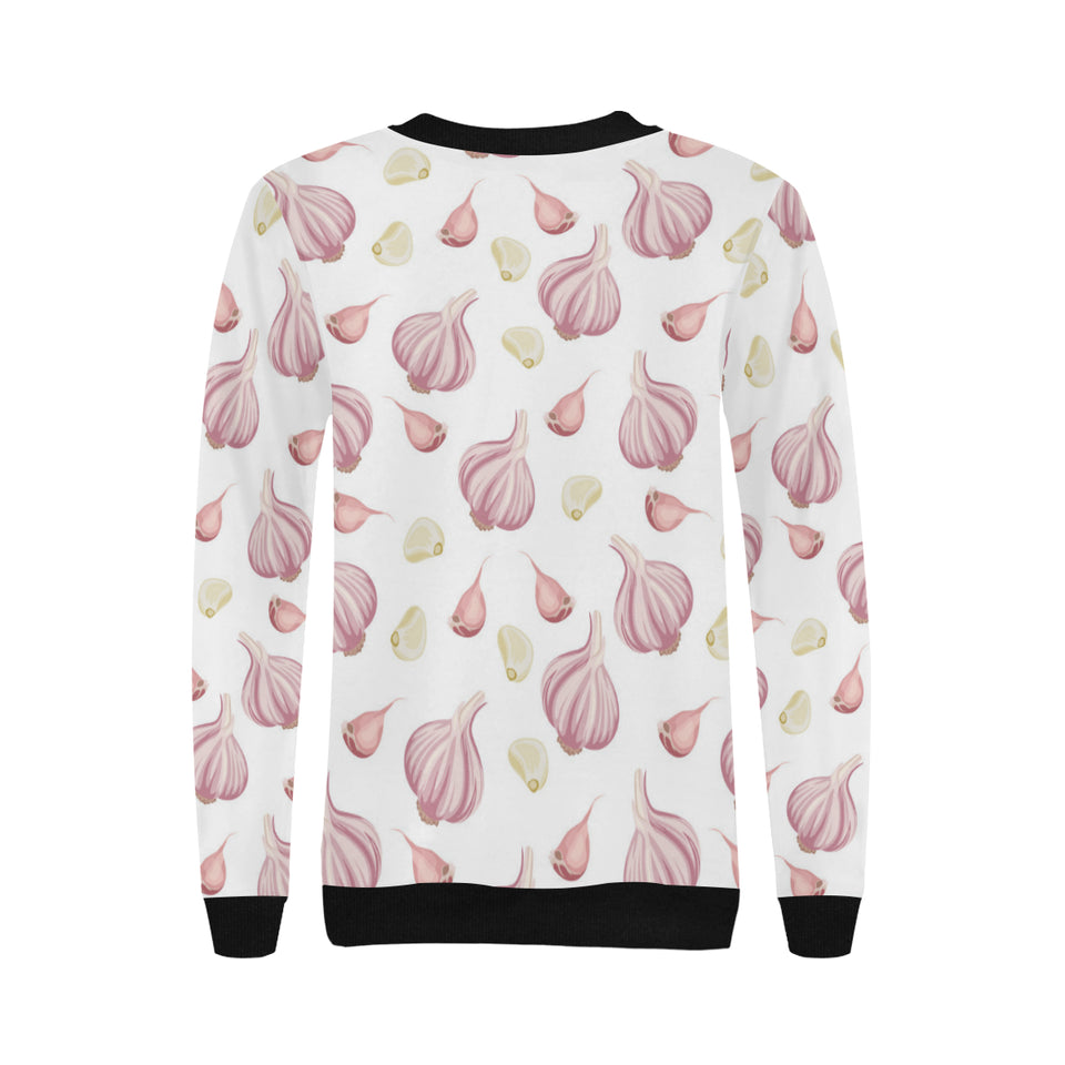 Garlic pattern Women's Crew Neck Sweatshirt