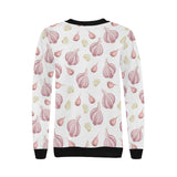 Garlic pattern Women's Crew Neck Sweatshirt