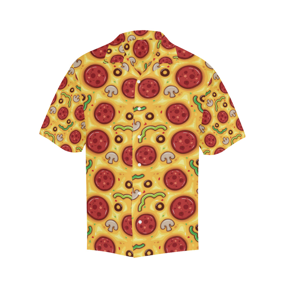 Pizza texture pattern Men's All Over Print Hawaiian Shirt