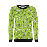 Slices of Lime design pattern Women's Crew Neck Sweatshirt