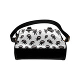 Ninja pattern plaid background Shoulder Handbag