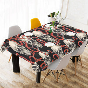 Red snake skull pattern Tablecloth