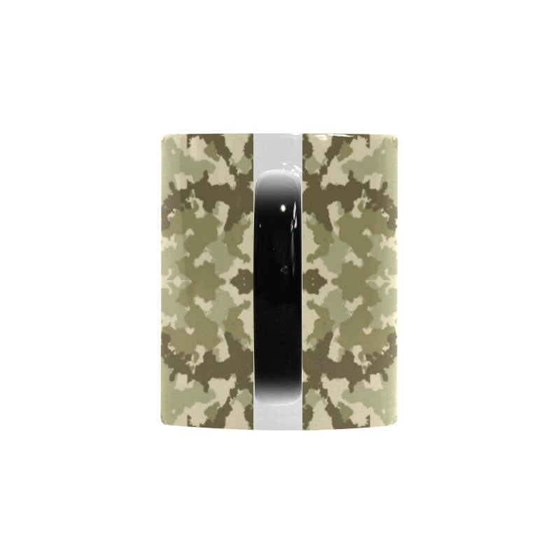 Light Green camouflage pattern Morphing Mug Heat Changing Mug