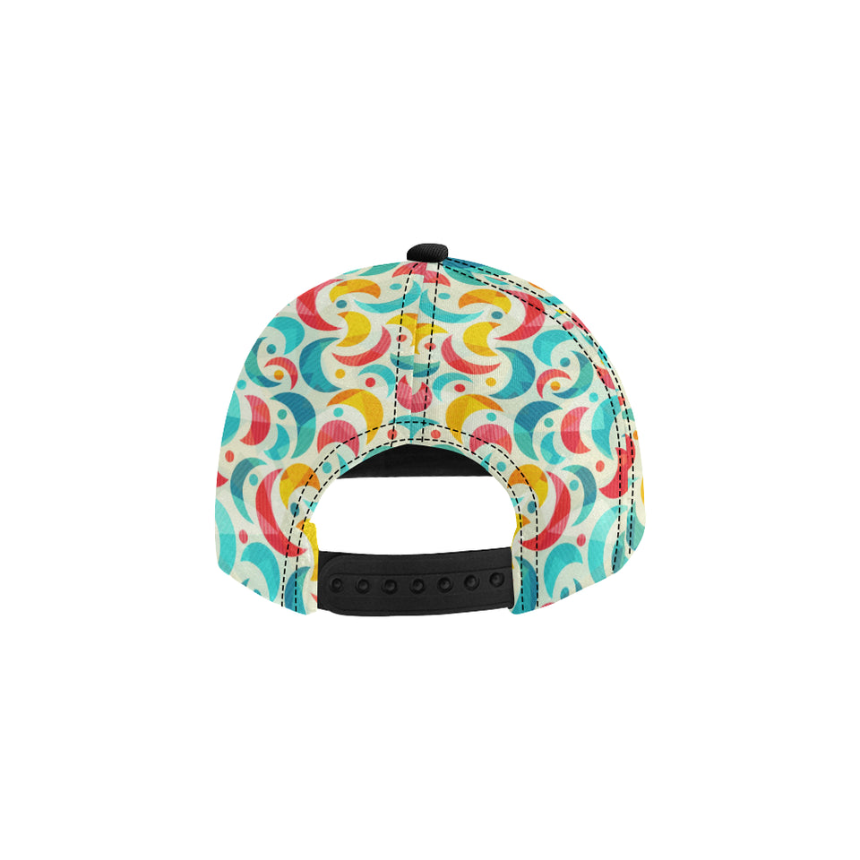 Colorful moon pattern All Over Print Snapback Cap