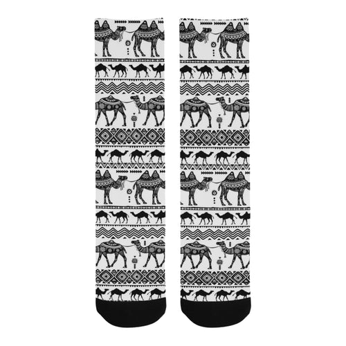 Camel polynesian tribal pattern Crew Socks