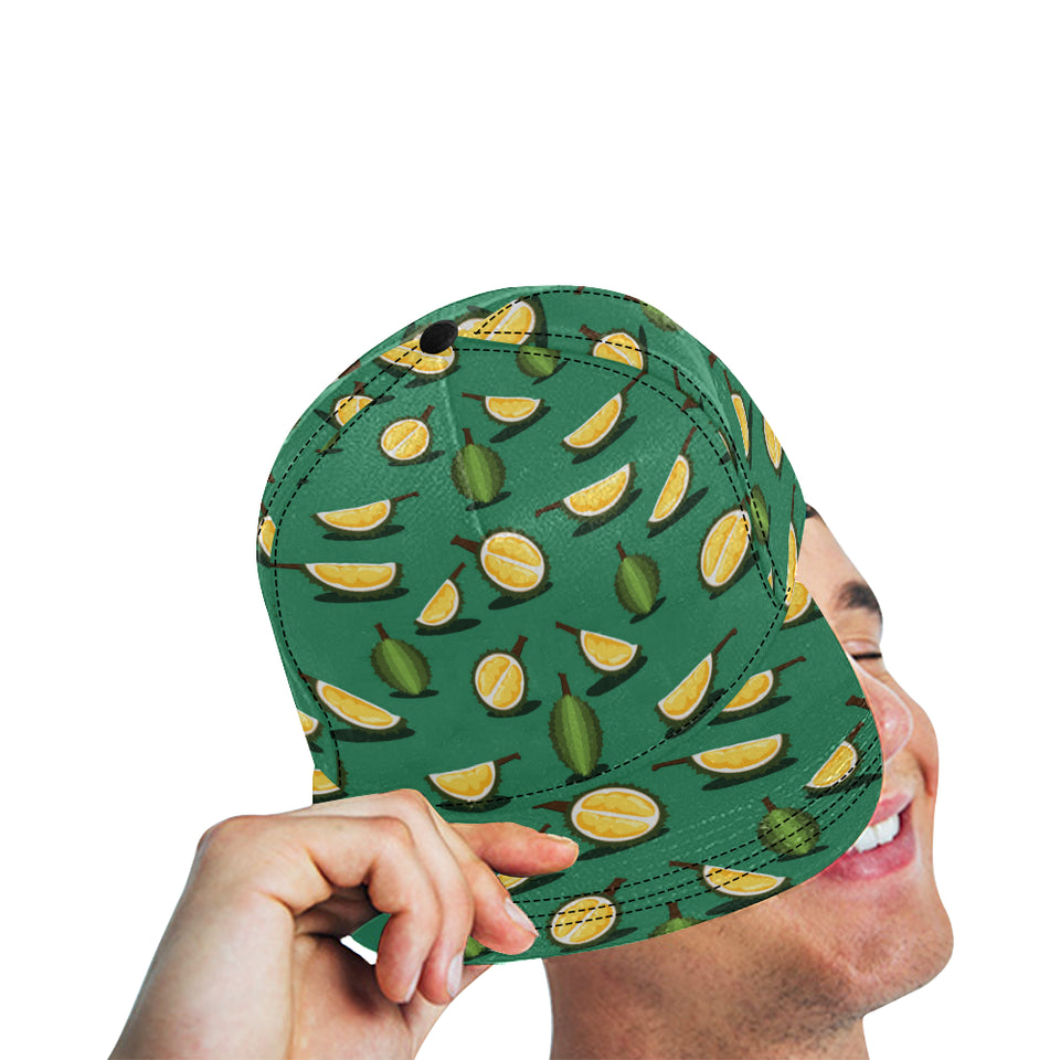 Durian pattern green background All Over Print Snapback Cap