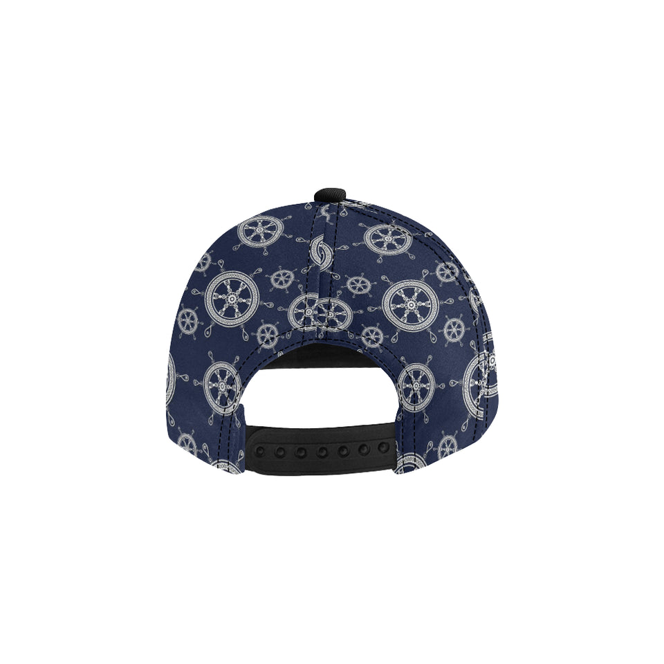 nautical steering wheel design pattern All Over Print Snapback Cap