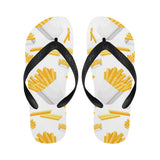 French fries white paper box pattern Unisex Flip Flops