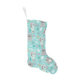 Cute koalas blue background pattern Christmas Stocking
