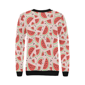 Watermelon pattern Women's Crew Neck Sweatshirt